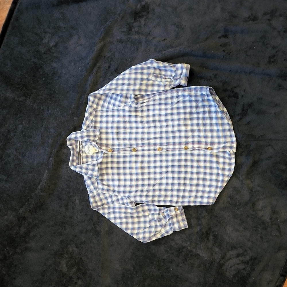 Boys Button Down Plaid Shirt